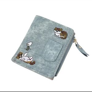 New blue cat wallet